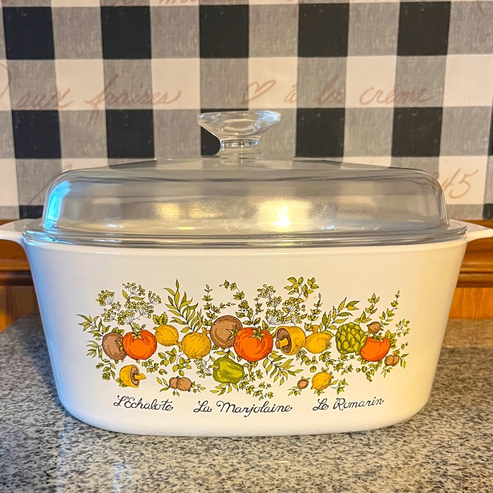 RARE! Corning Ware Spice of Life A-5-B 5 Liter (5 Quart) casserole with A12C Lid